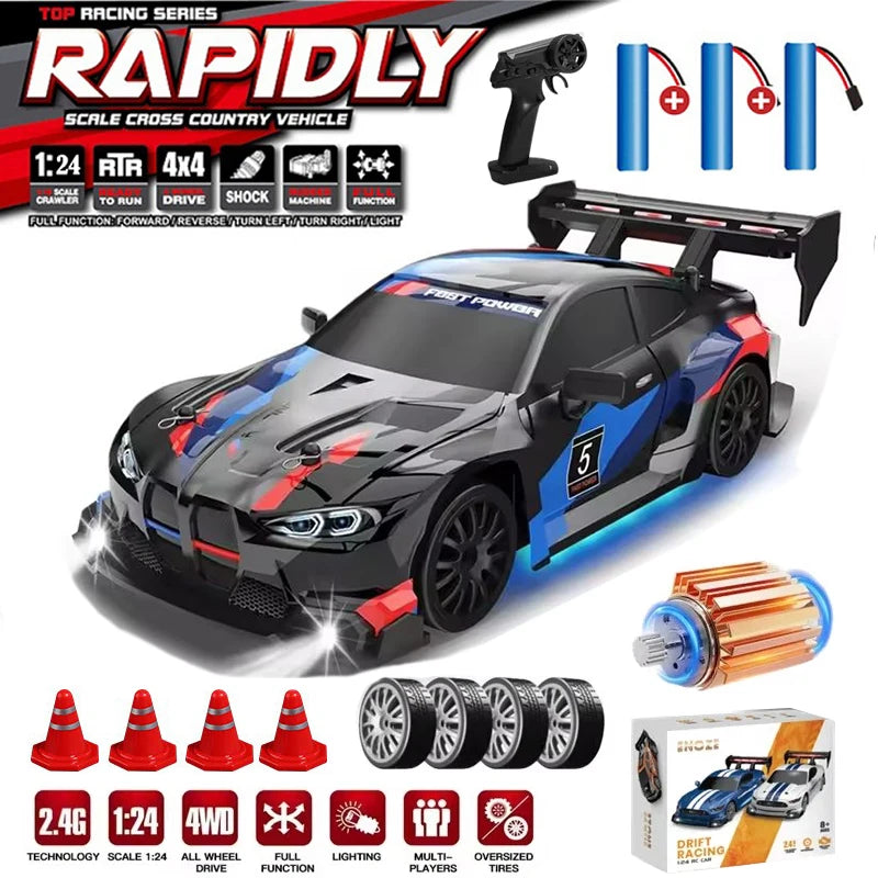 Premium Large BMW RC Track-Spec Sports Car | PVC Model | 1:24 Scale