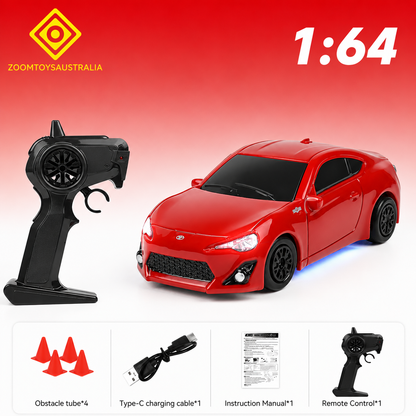 Premium Mini 86 RC Track-Spec Sports Car | Alloy Model | 1:64 Scale