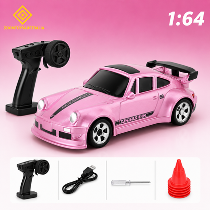 Premium Mini 911 Turbo RC Track-Spec Sports Car | Alloy Model | 1:64 Scale