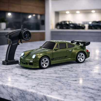 Premium Mini 911 Turbo RC Track-Spec Sports Car | Alloy Model | 1:64 Scale