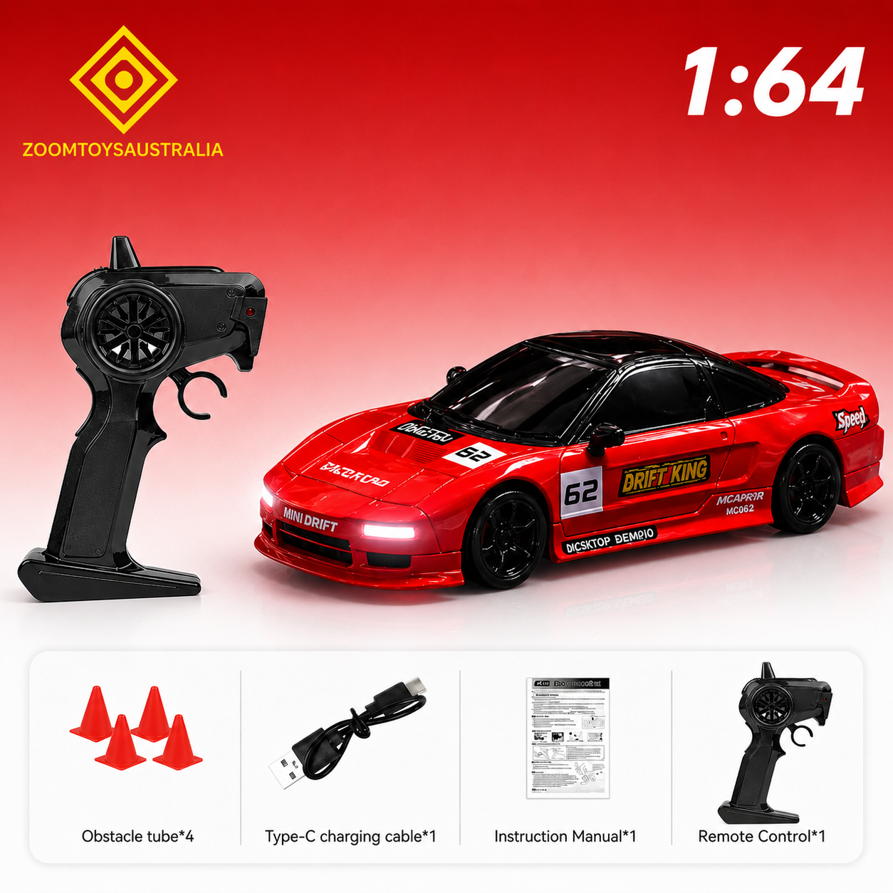 Premium Mini NSX Track-Spec Sports Car | Alloy Model | 1:64 Scale
