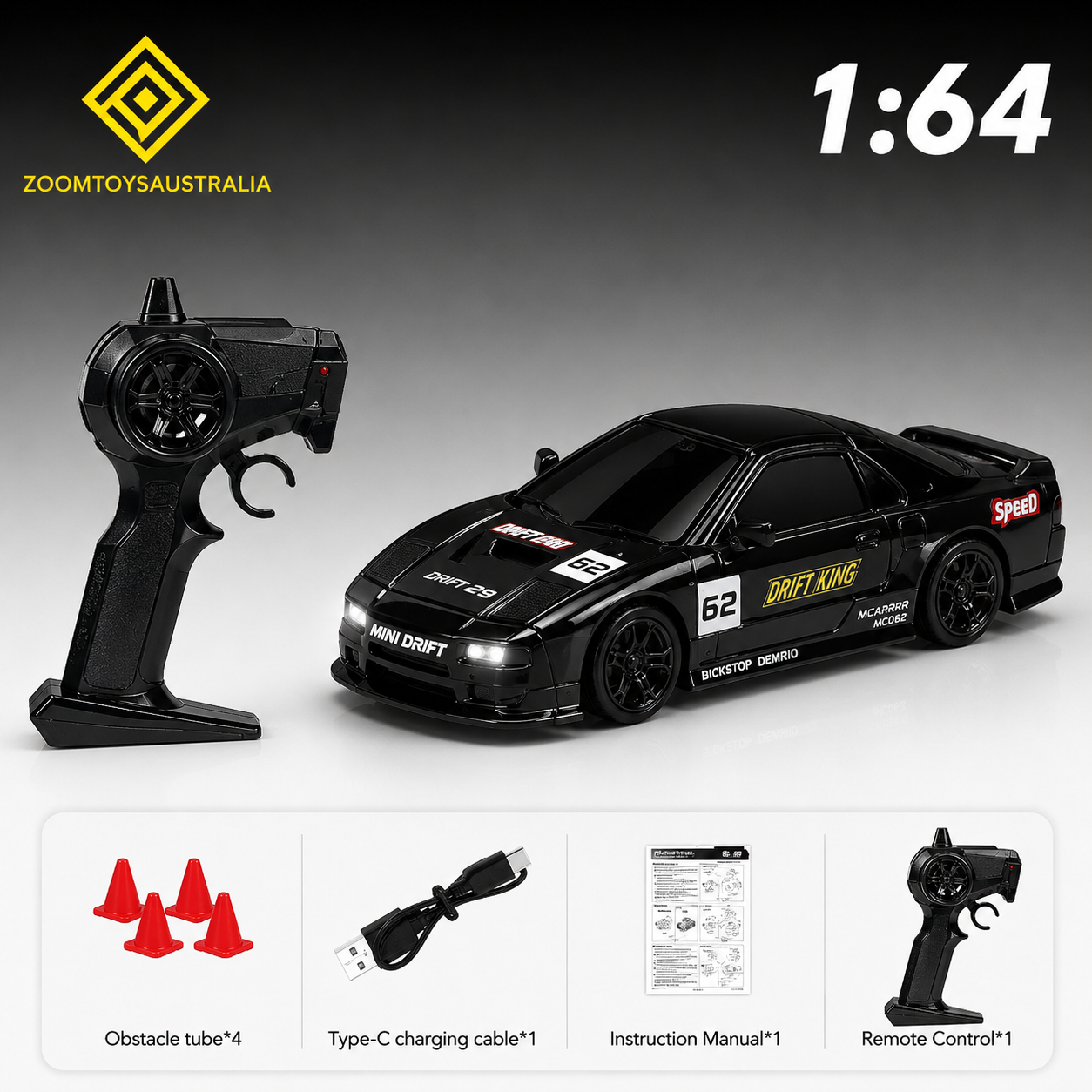 Premium Mini NSX Track-Spec Sports Car | Alloy Model | 1:64 Scale