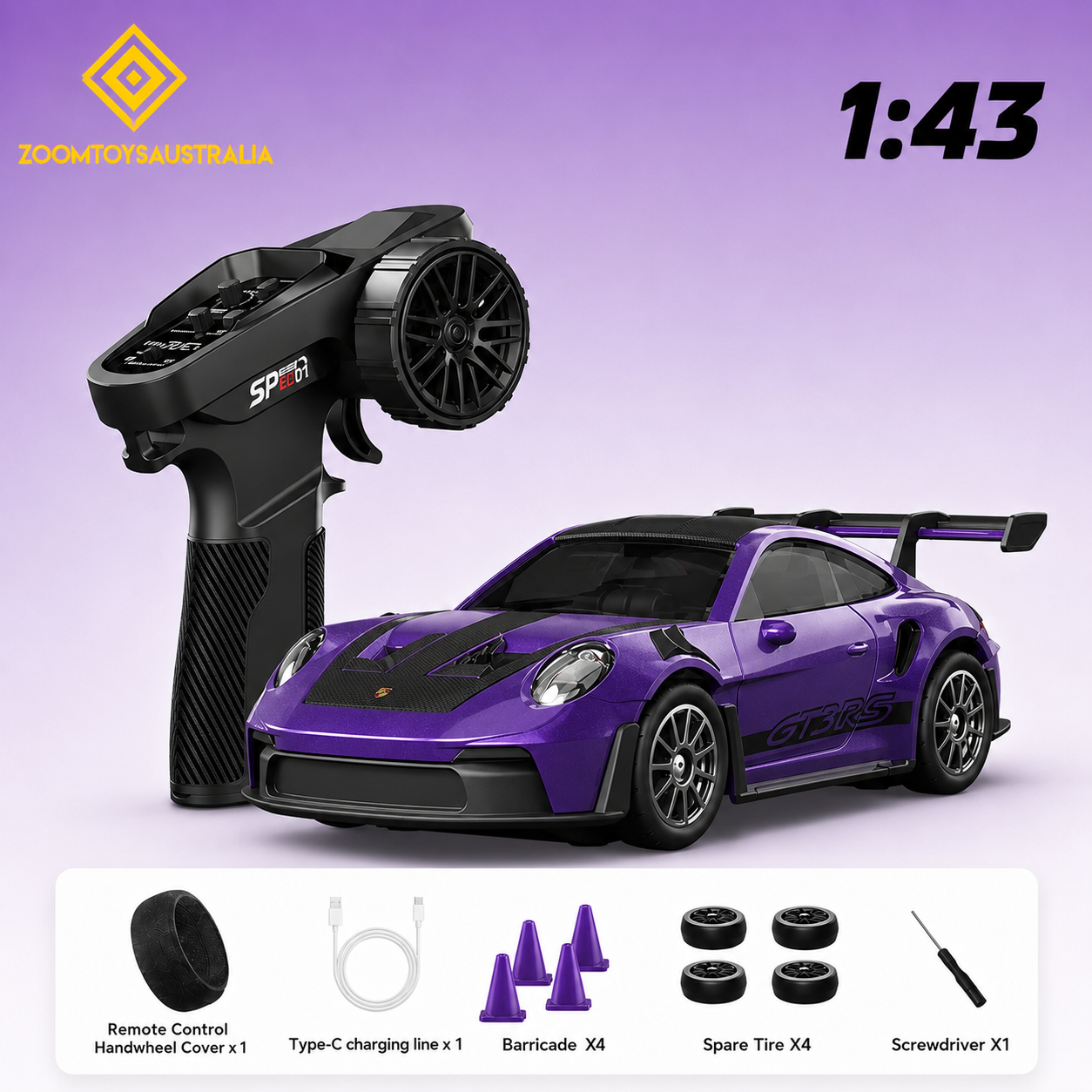Premium Mini GT3 RC Track-Spec Sports Car | Alloy Model | 1:43 Scale