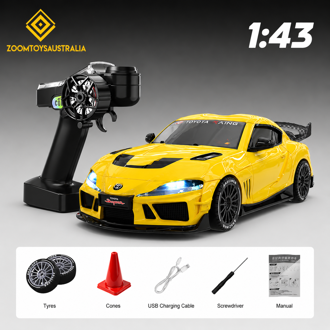Premium Mini GR Supra Track-Spec Sports Car | Alloy Model | 1:43 Scale