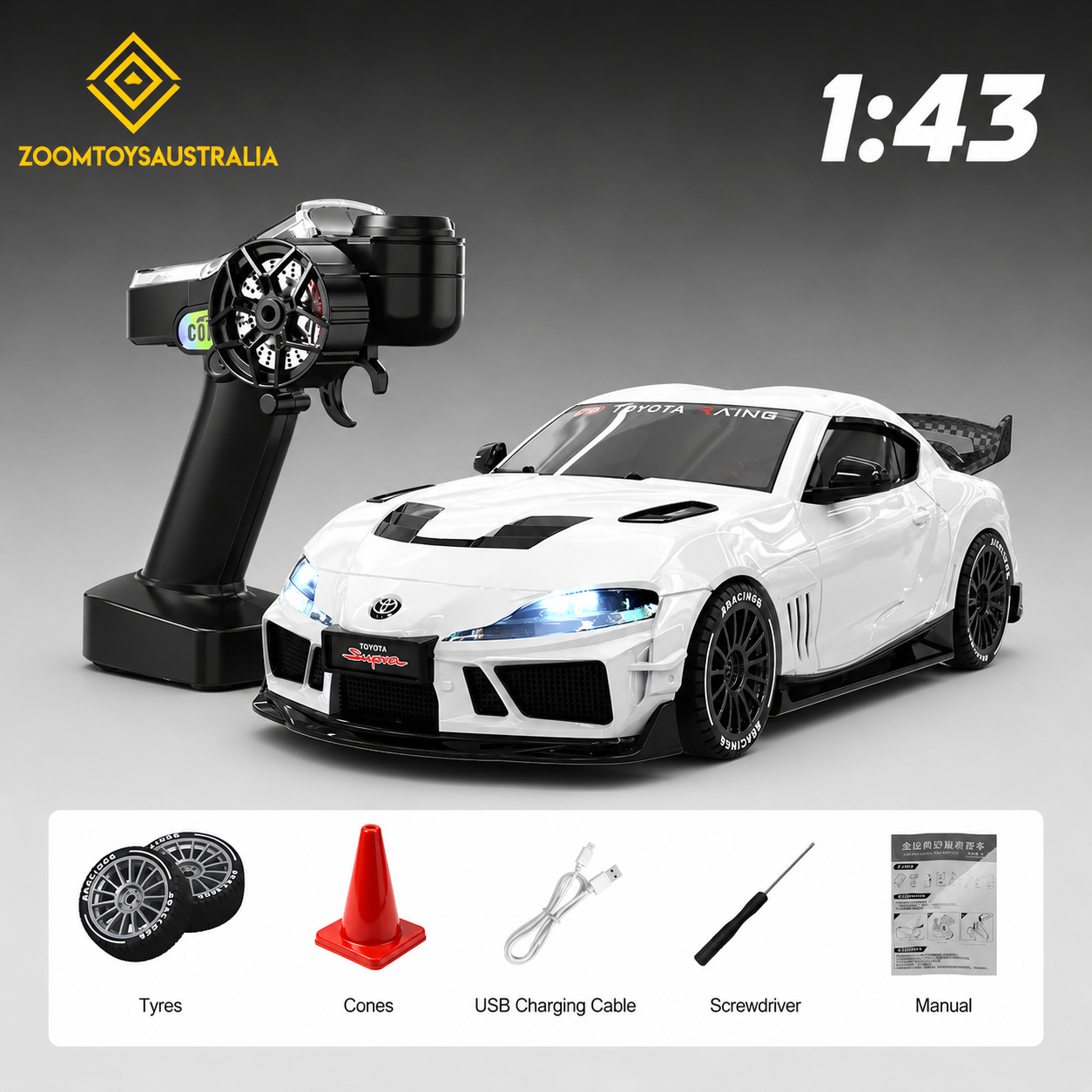 Premium Mini GR Supra Track-Spec Sports Car | Alloy Model | 1:43 Scale