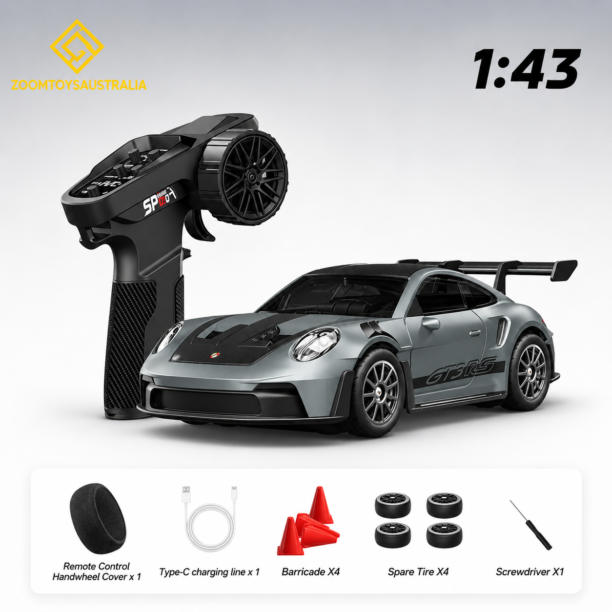 Premium Mini GT3 RC Track-Spec Sports Car | Alloy Model | 1:43 Scale