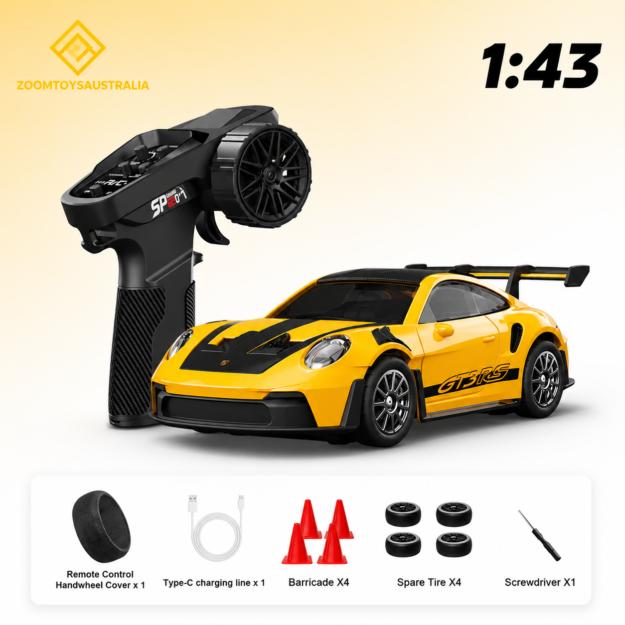 Premium Mini GT3 RC Track-Spec Sports Car | Alloy Model | 1:43 Scale