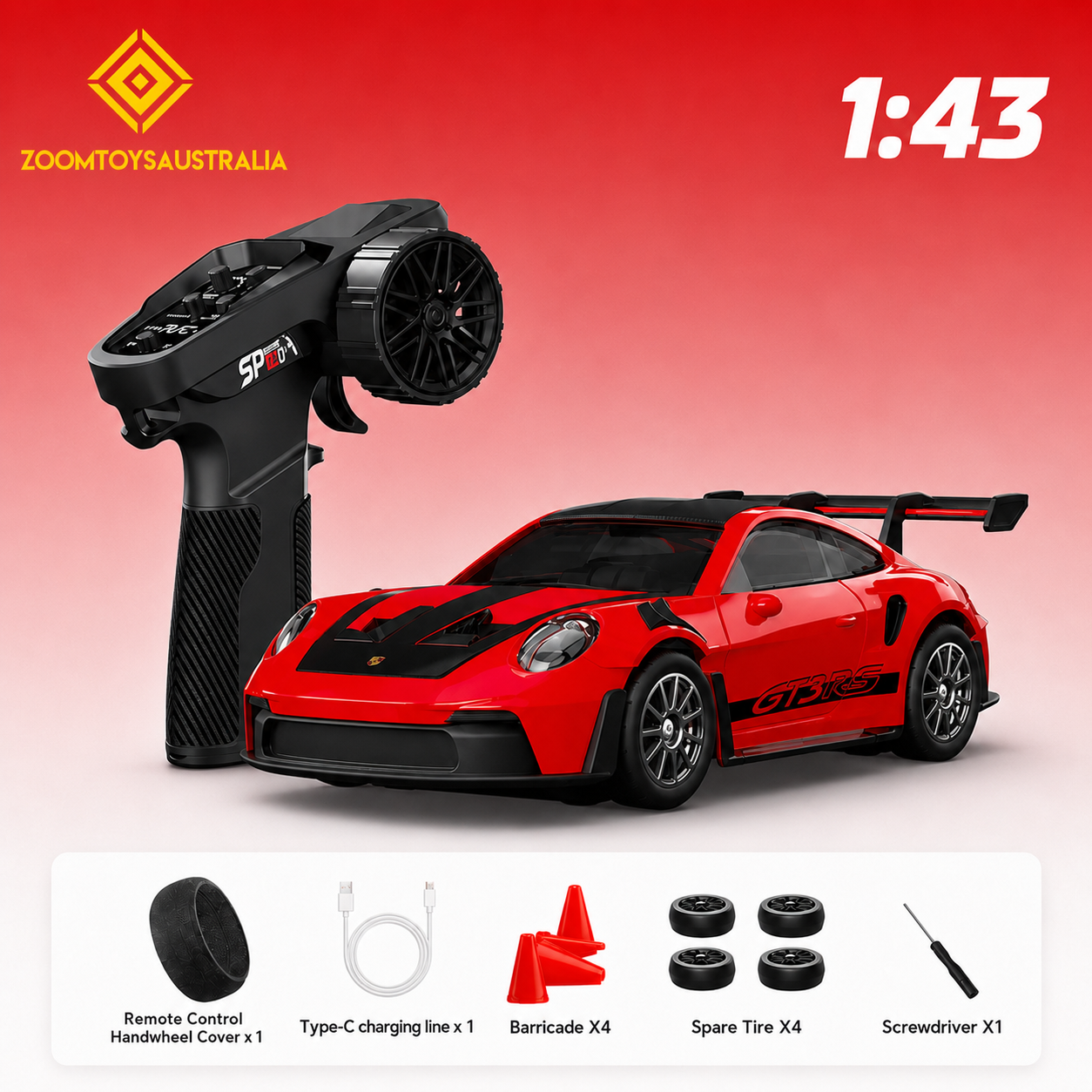 Premium Mini GT3 RC Track-Spec Sports Car | Alloy Model | 1:43 Scale