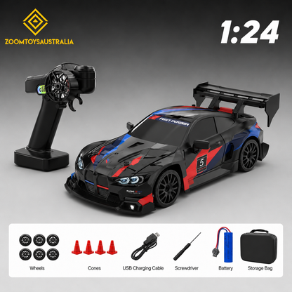 Premium Mini M4 RC Track-Spec Sports Car | Alloy Model | 1:24 Scale