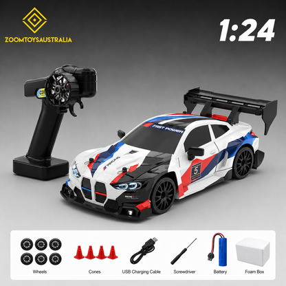 Premium Mini M4 RC Track-Spec Sports Car | Alloy Model | 1:24 Scale