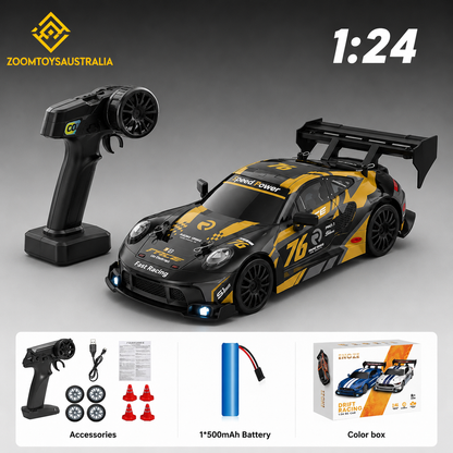 Premium Large GT3 GTR RC Track-Spec Sports Car | PVC Model | 1:24 Scale
