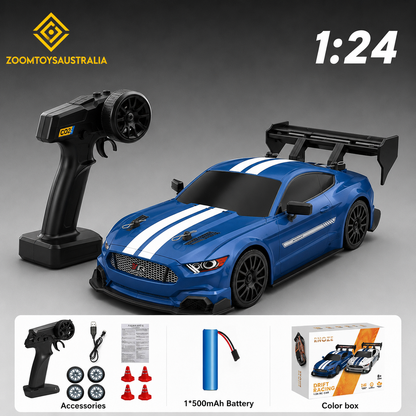 Premium Large Mustang RC Track-Spec Sports Car | PVC Model | 1:24 Scale