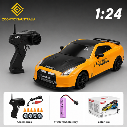 Premium Large R35 RC Track-Spec Sports Car | PVC Model | 1:24 Scale