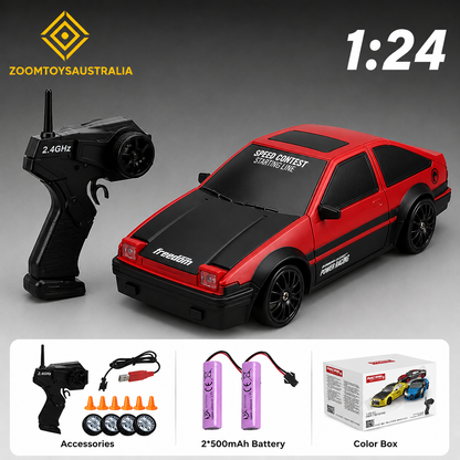 Premium Large AE86 RC Track-Spec Sports Car | PVC Model | 1:24 Scale