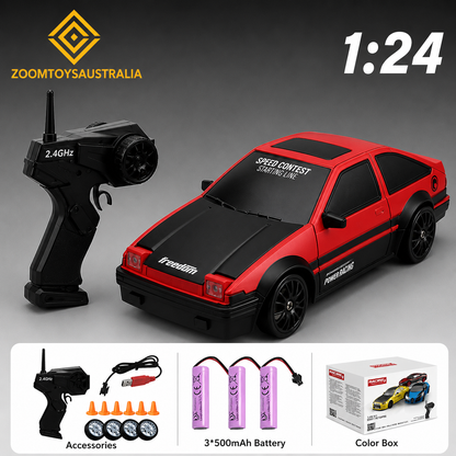 Premium Large AE86 RC Track-Spec Sports Car | PVC Model | 1:24 Scale