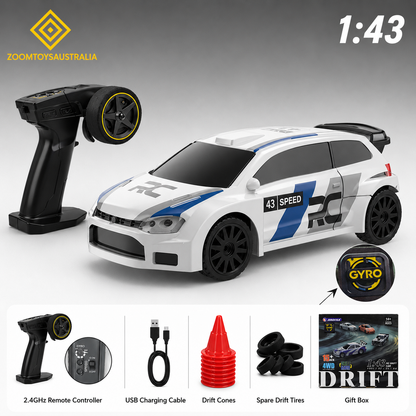 Premium Mini Hatchback RC Track-Spec Sports Car | Medium Model | 1:43 Scale