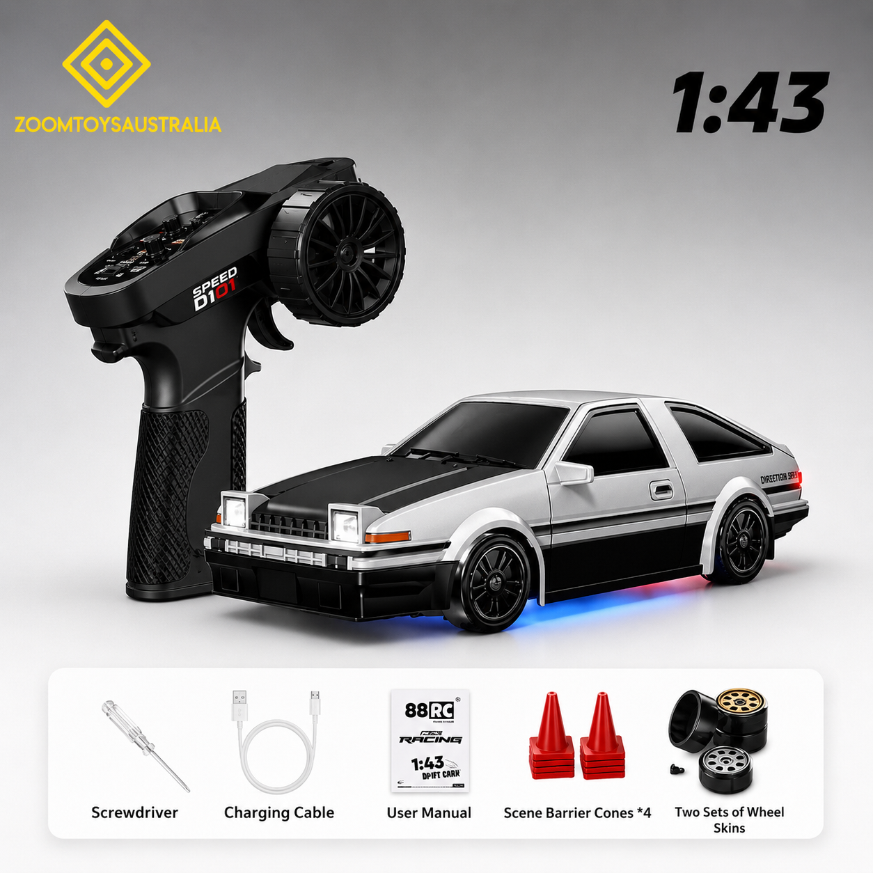 Premium Mini AE86 RC Track-Spec Sports Car | Alloy Model | 1:43 Scale