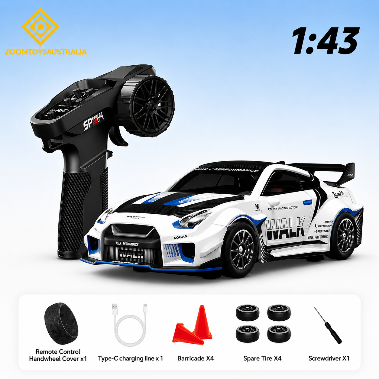 Premium Mini R35 RC Track-Spec Sports Car | Alloy Model | 1:43 Scale