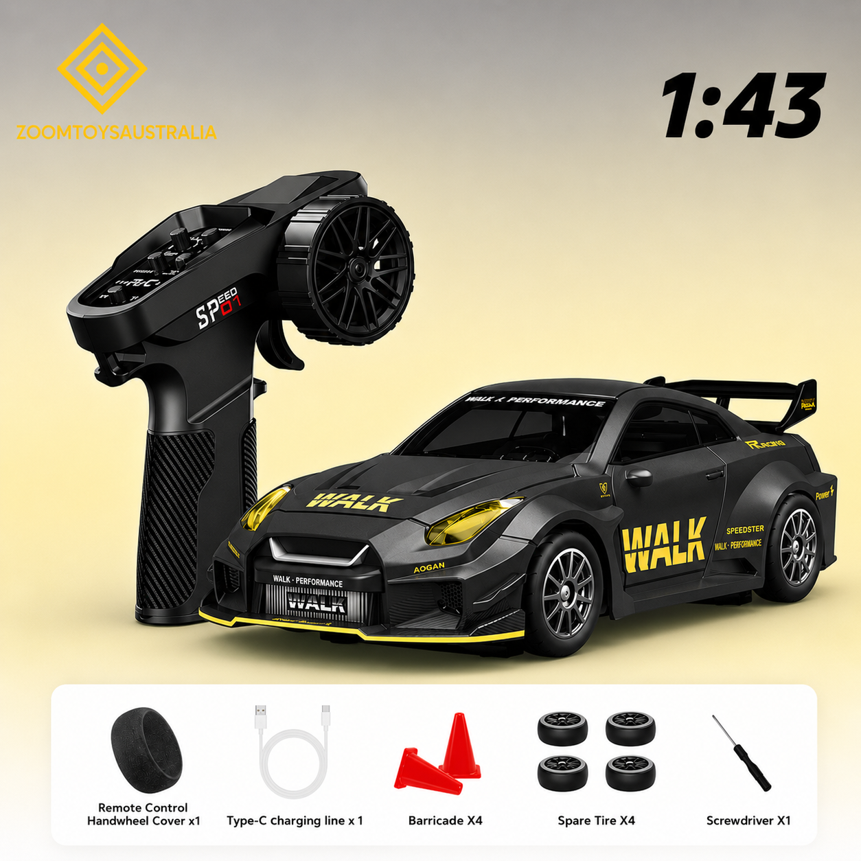 Premium Mini R35 RC Track-Spec Sports Car | Alloy Model | 1:43 Scale