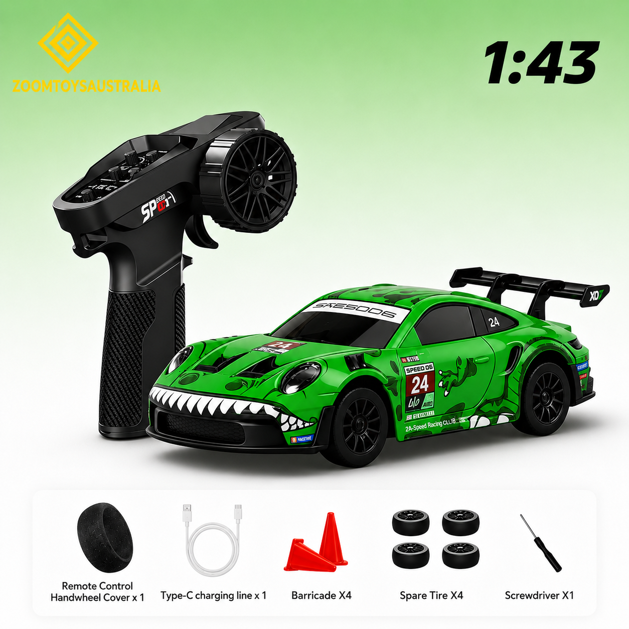 Premium Mini GT3 Decal RC Track-Spec Sports Car | Alloy Model | 1:43 Scale