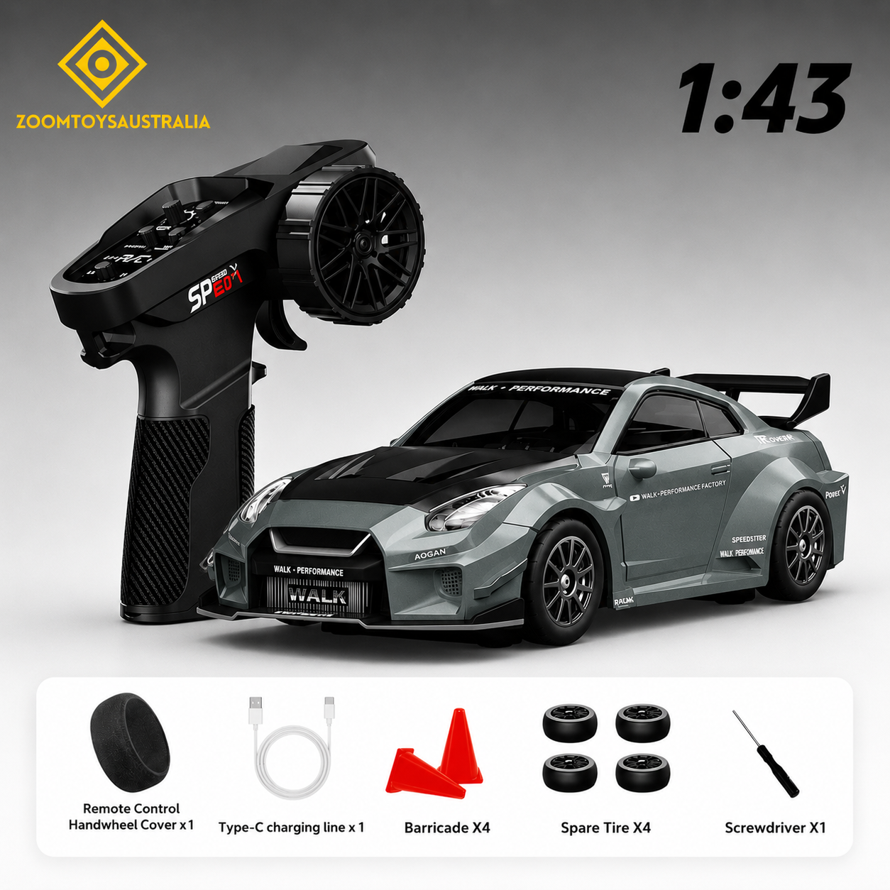 Premium Mini R35 RC Track-Spec Sports Car | Alloy Model | 1:43 Scale