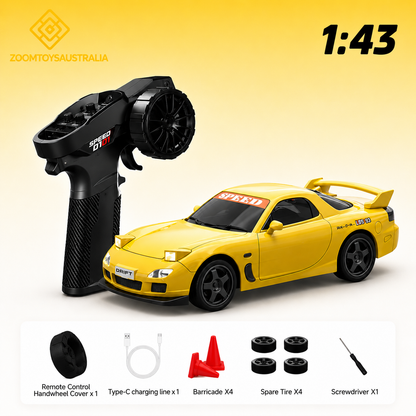 Premium Mini RX7 Turbo RC Track-Spec Sports Car | Alloy Model | 1:43 Scale