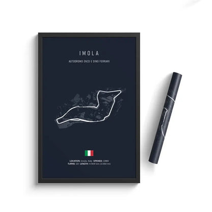 F1 Imola Italy Track Circuit | Poster | Waterproof Ink | 5 Sizes