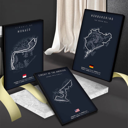 F1 Circuit De La Sarthe France Track Circuit | Poster | Waterproof Ink | 5 Sizes