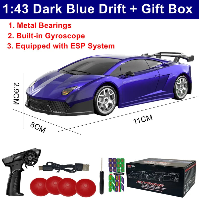 Premium Mini Lambo RC Track-Spec Sports Car | Alloy Model | 1:43 Scale