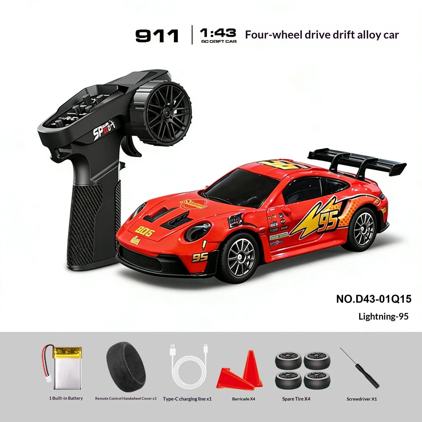 Premium Mini GT3 Decal RC Track-Spec Sports Car | Alloy Model | 1:43 Scale