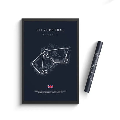 F1 Silverstone Great Britain Track Circuit | Poster | Waterproof Ink | 5 Sizes