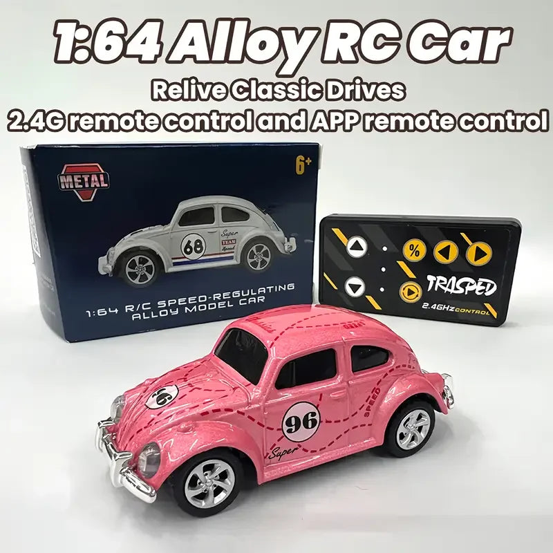 Premium Mini Beetle RC Track-Spec Sports Car | Alloy Model | 1:64 Scale