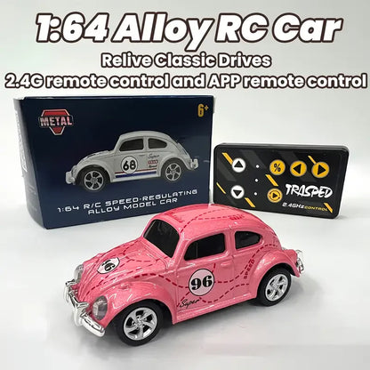 Premium Mini Beetle RC Track-Spec Sports Car | Alloy Model | 1:64 Scale