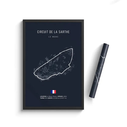 F1 Circuit De La Sarthe France Track Circuit | Poster | Waterproof Ink | 5 Sizes
