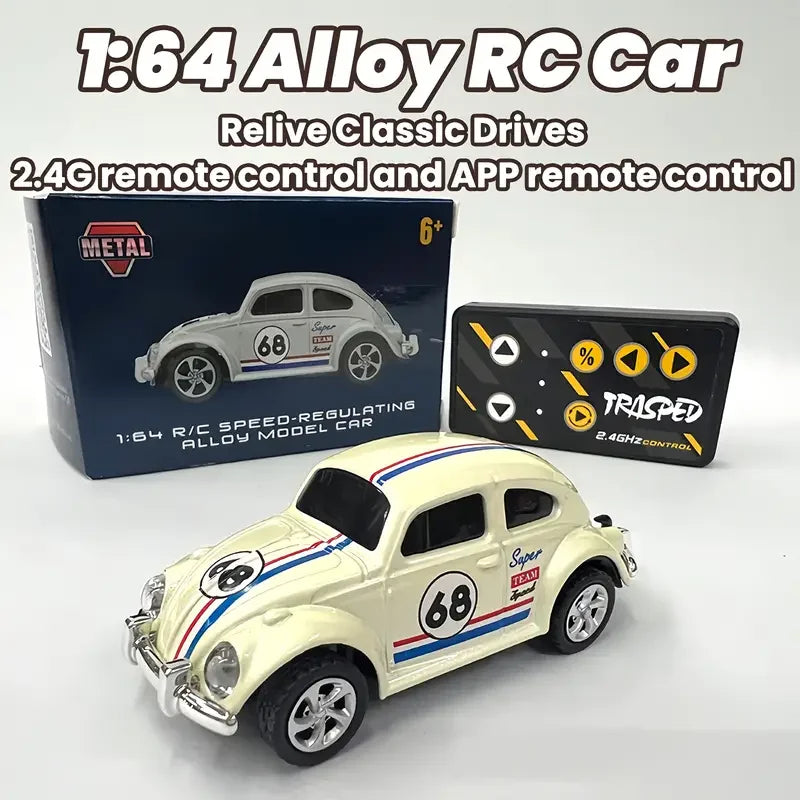 Premium Mini Beetle RC Track-Spec Sports Car | Alloy Model | 1:64 Scale