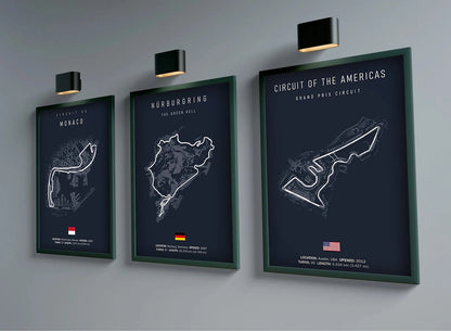 F1 Circuit De La Sarthe France Track Circuit | Poster | Waterproof Ink | 5 Sizes