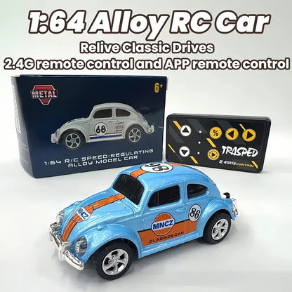 Premium Mini Beetle RC Track-Spec Sports Car | Alloy Model | 1:64 Scale