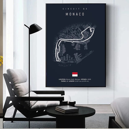 F1 Circuit De La Sarthe France Track Circuit | Poster | Waterproof Ink | 5 Sizes