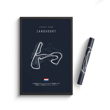 F1 Zandvoort Netherland Track Circuit | Poster | Waterproof Ink | 5 Sizes
