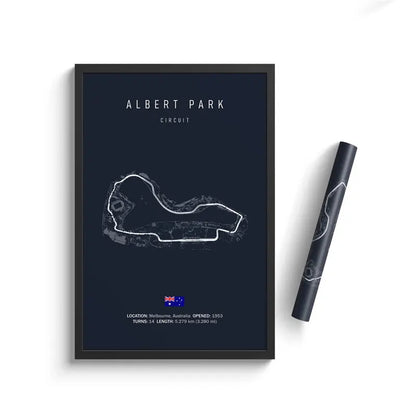 F1 Albert Park Australia Track Circuit | Poster | Waterproof Ink | 5 Sizes