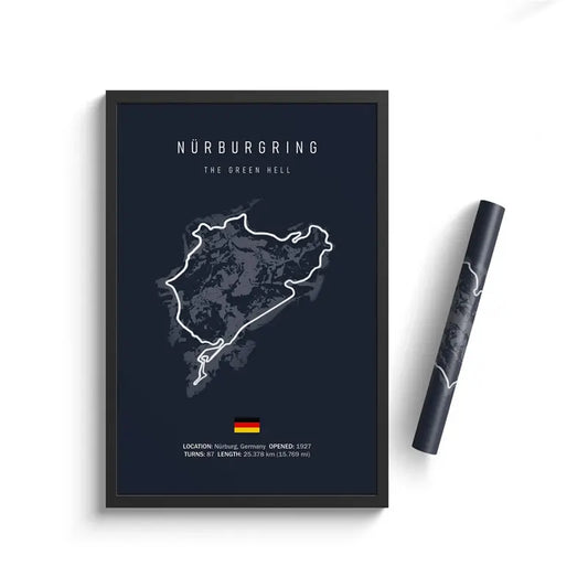 F1 Nürburgring Germany Track Circuit | Poster | Waterproof Ink | 5 Sizes