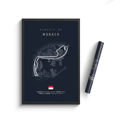 F1 Monaco Monaco Track Circuit | Poster | Waterproof Ink | 5 Sizes