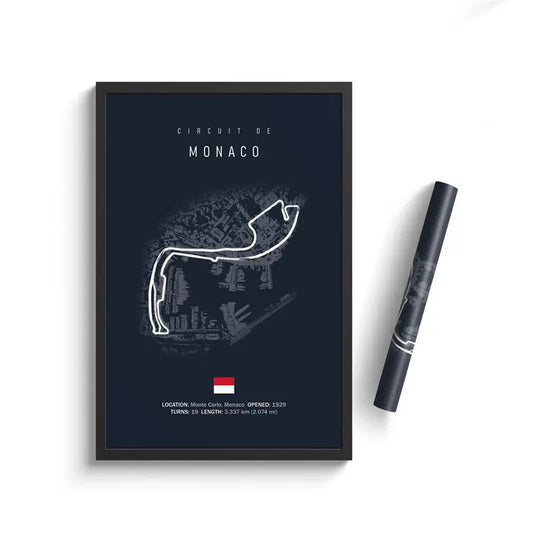 F1 Monaco Monaco Track Circuit | Poster | Waterproof Ink | 5 Sizes