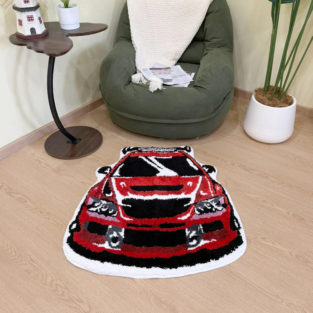 Retro EVO Floor Mat | Wool-Like Fabric Cushion | Home Decoration |