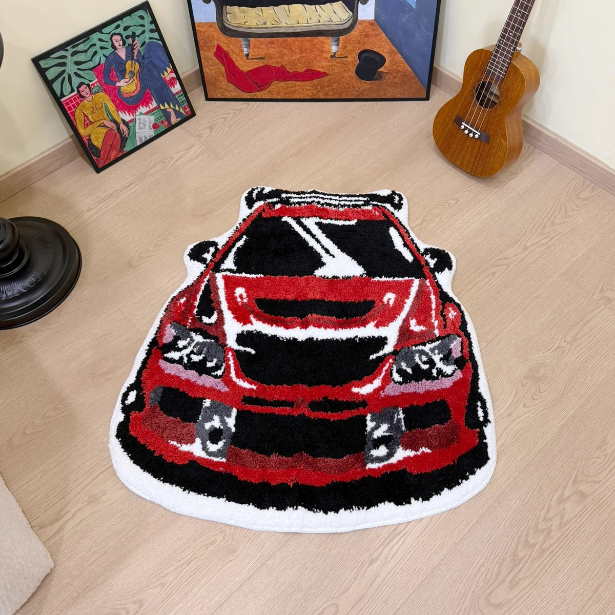 Retro EVO Floor Mat | Wool-Like Fabric Cushion | Home Decoration |