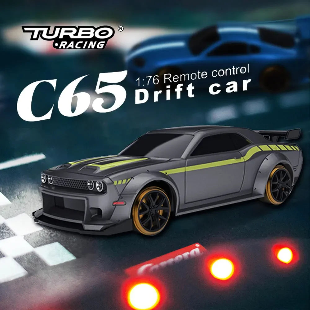 Premium Mini Hellcat RC Track-Spec Sports Car | Alloy Model | 1:76 Scale