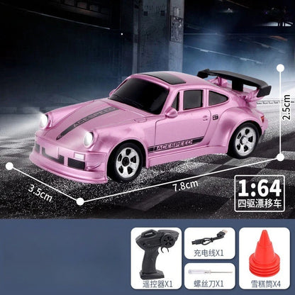 Premium Mini 911 Turbo RC Track-Spec Sports Car | Alloy Model | 1:64 Scale
