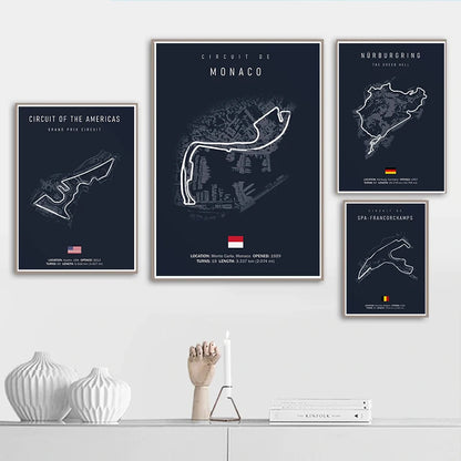 F1 Circuit De La Sarthe France Track Circuit | Poster | Waterproof Ink | 5 Sizes
