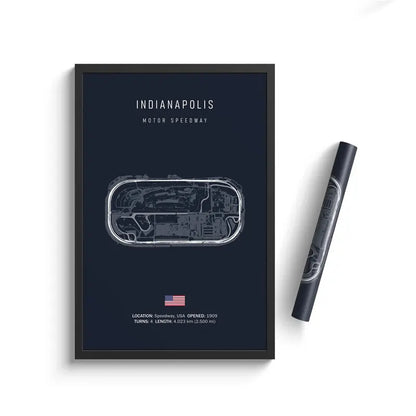F1 Indianapolis USA Track Circuit | Poster | Waterproof Ink | 5 Sizes