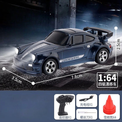 Premium Mini 911 Turbo RC Track-Spec Sports Car | Alloy Model | 1:64 Scale